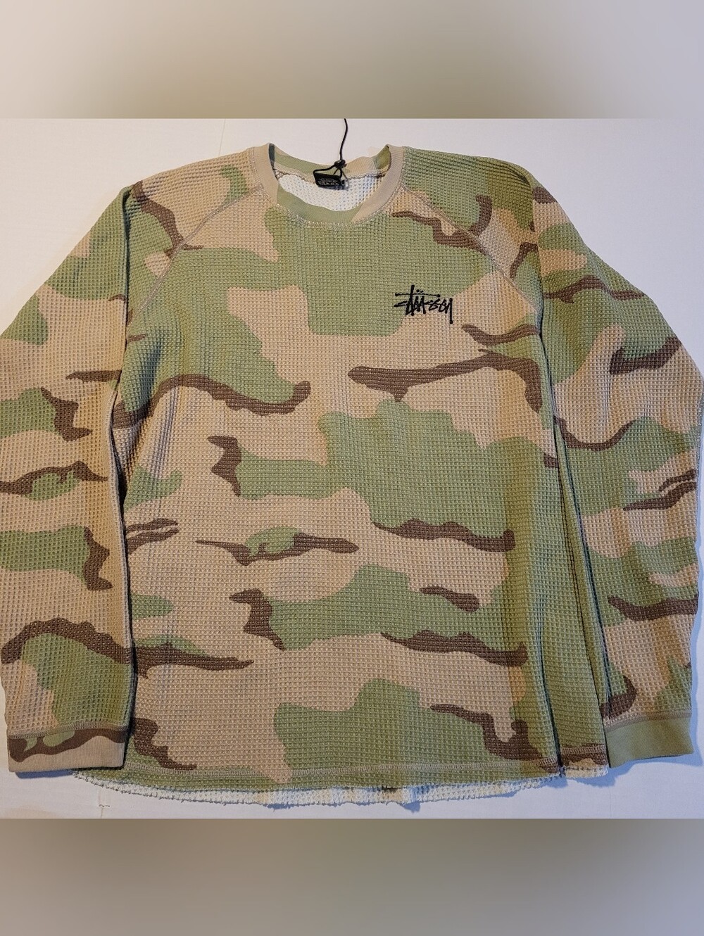 Stussy Raglan Camo Thermal Mens Size Large NEW